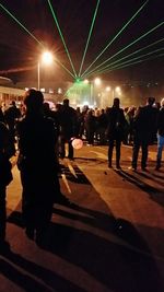 People enjoying at night