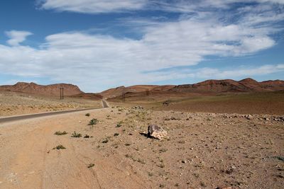 Road amidst desert