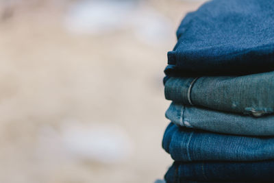 Stack of jeans