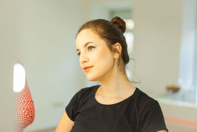 Portrait of young woman