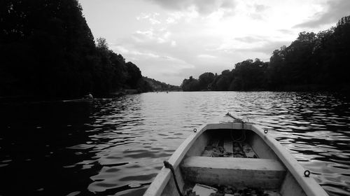Boats in lake