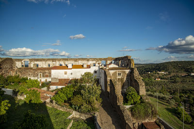 Buildings in city against sky