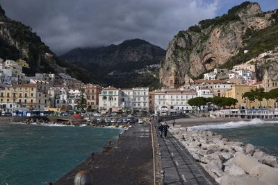Road leading towards mountains