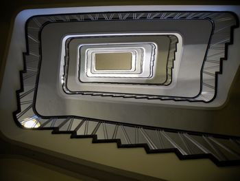 Low angle view of spiral staircase