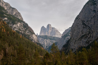 Scenic view of the cime mountains against sky