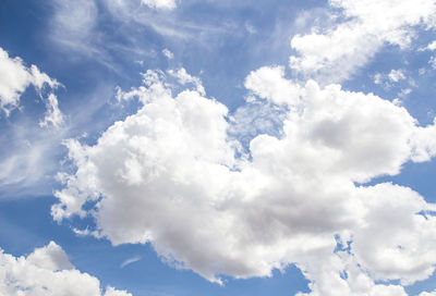 Low angle view of clouds in sky