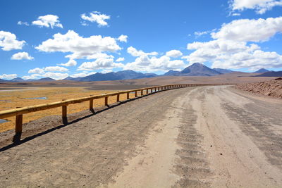 Scenic view of desert against sky