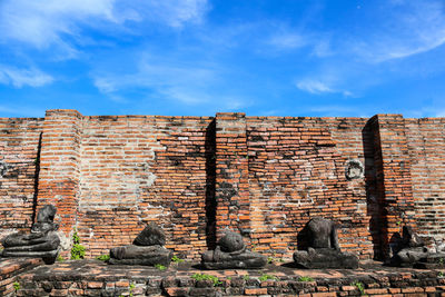 View of old ruin building against sky