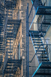 Full frame shot of fire escape on building