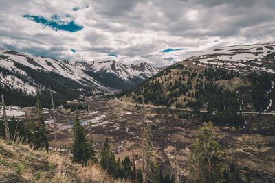 Mountain view, panorama, rocky mountains