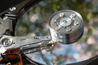 Close-up of machine part