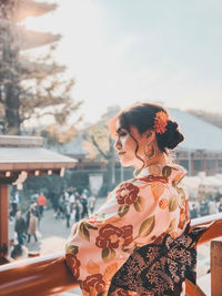 Young woman looking at camera