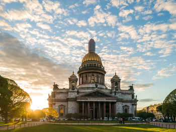 Orthodox church in city against sky