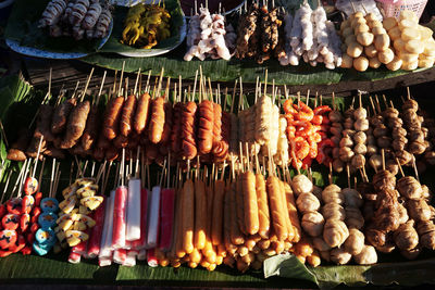 Close-up of vegetables for sale in market