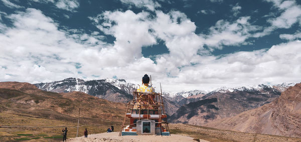 Panoramic view of temple against sky