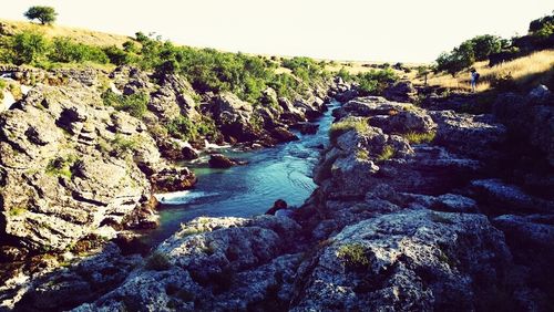 Rocks in a sea