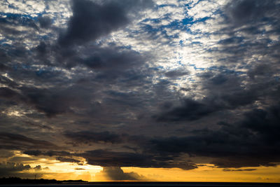 Low angle view of storm clouds in sky