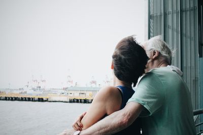 Woman looking at sea