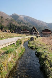 Water run from mountain in japan