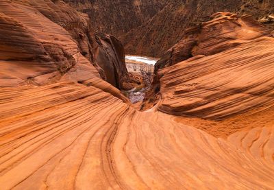 Rock formation in desert