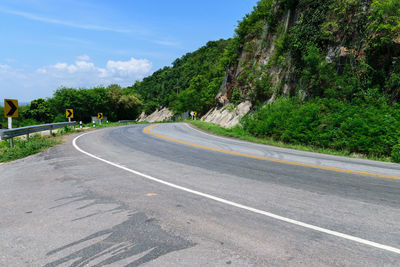 The curved on the mountain road.