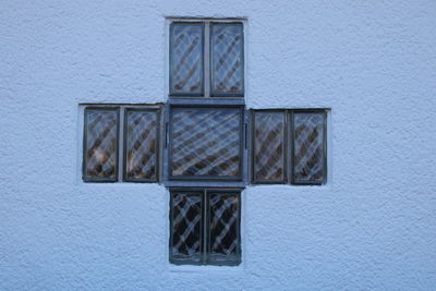 Close-up of closed door of building