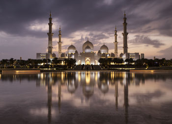 Reflection of buildings in water