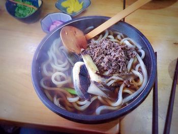 Close-up of served food