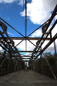 Low angle view of bridge against sky