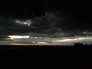 Scenic view of dramatic sky during sunset