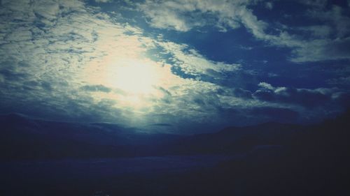 Low angle view of cloudy sky