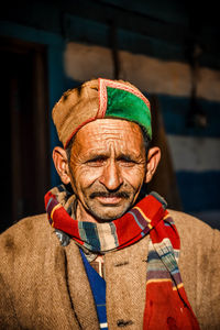 Portrait of man wearing hat