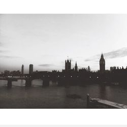 View of river in city