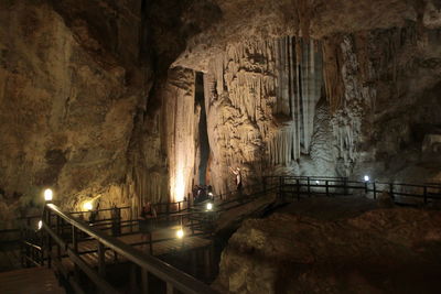 View of illuminated lighting equipment on building