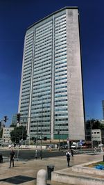 View of skyscrapers against clear sky