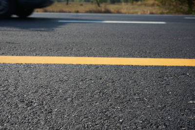 Surface level of yellow road