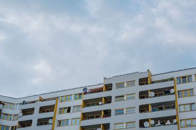 Low angle view of buildings against sky