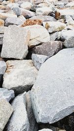 Full frame shot of pebbles on beach