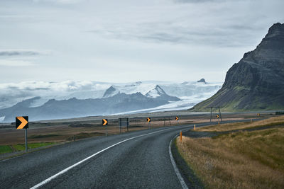 Scenic view of vatnajökull against sky