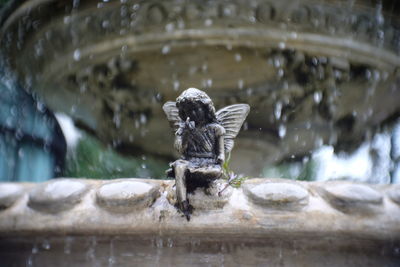 Water splashing in a fountain