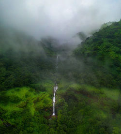 Scenic view of waterfall