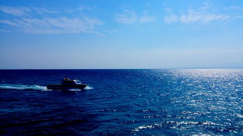 Scenic view of seascape against sky