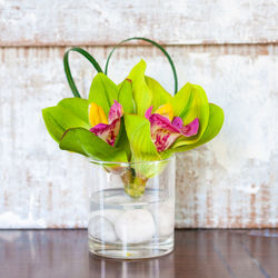 Close-up of flower vase on table