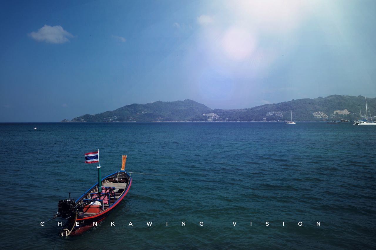 nautical vessel, sea, sky, transportation, mountain, cloud - sky, outdoors, water, nature, no people, ferry, day