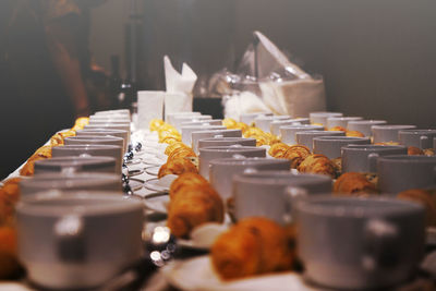 Close-up of ice cream on table