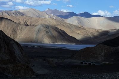 Panoramic view of mountains against sky