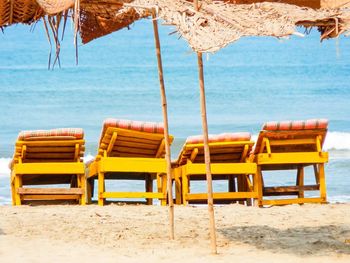 Chairs on beach