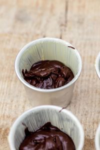 Close-up of dessert in bowl on table