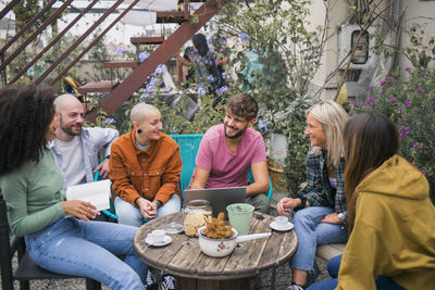 Group of people at restaurant