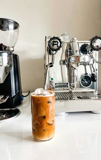 Close-up of coffee on table